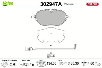 BREMSBELAGSATZ SCHEIBENBREMSE