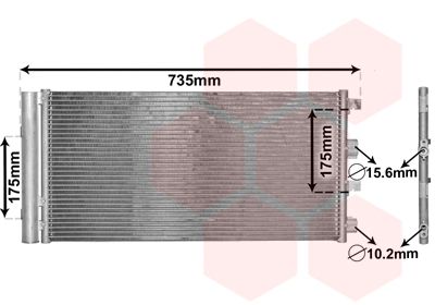 VAN-WEZEL 15005004 Радіатор кондиціонера для DACIA (Дача)