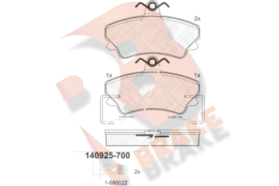 R BRAKE RB0925-700 Тормозные колодки и сигнализаторы для RENAULT ESPACE II (J/S63_) 2.1 TD (J633, J634, J/S635, J/S63D) R BRAKE RB0925-700 Тормозные колодки и сигнализаторы для RENAULT ESPACE II (J/S63_) 2.1 TD (J633, J634, J/S635, J/S63D)