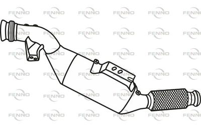 Filtr sadzy / filtr cząstek stałych, układ wydechowy FENNO P8843DPF