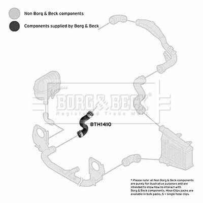 Charge Air Hose Borg & Beck BTH1410