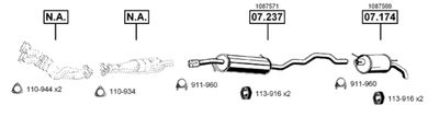 Изпускателна система ASMET FO073140
