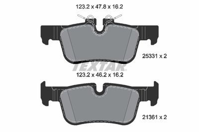 Комплект тормозных колодок, дисковый тормоз TEXTAR 2533101 для BMW i3