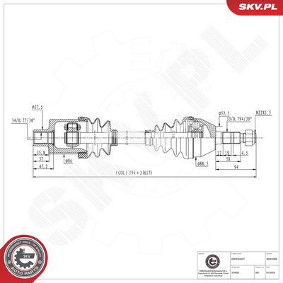Vetoakseli ESEN SKV 40SKV089