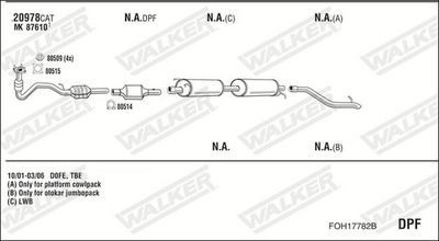 Изпускателна система WALKER FOH17782B