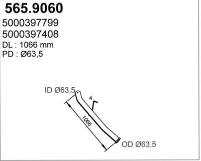 Výfuková trubka ASSO 565.9060