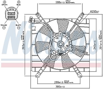 NISSENS 85414 Вентилятор системи охолодження двигуна для SUZUKI (Сузуки)