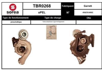 EAI TBR0268 Турбина  для OPEL SIGNUM (Опель Сигнум)