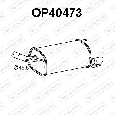 Глушитель выхлопных газов конечный VENEPORTE OP40473 для OPEL TIGRA