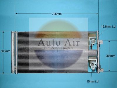 Condenser, air conditioning Auto Air Gloucester 16-9936