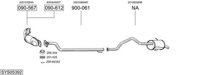 Układ wydechowy BOSAL SYS05392