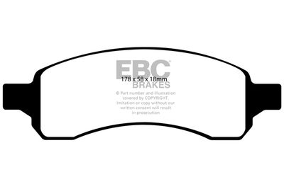Комплект тормозных колодок, дисковый тормоз EBC Brakes DP1761 для CHEVROLET TRAILBLAZER