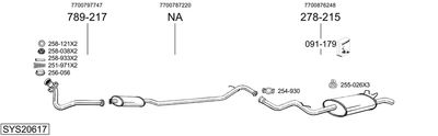 Układ wydechowy BOSAL SYS20617