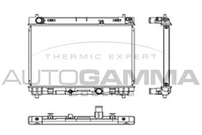 Радиатор, охлаждение двигателя AUTOGAMMA 105908 для TOYOTA URBAN CRUISER