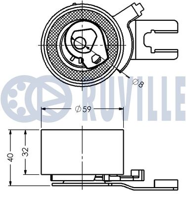 SPANNROLLE ZAHNRIEMEN RUVILLE 540824 1