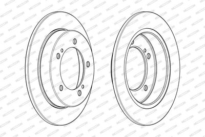 Remschijf set (2 stuks) Voor Links/Rechts past: SUZUKI JIMNY 1.3/1.5 09.98-