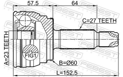 Joint Kit, drive shaft 1210-ELN19