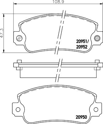 Комплект тормозных колодок, дисковый тормоз MINTEX MDB1218 для SEAT MALAGA