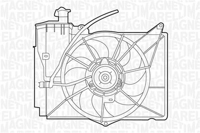 Вентилятор, охлаждение двигателя MAGNETI MARELLI 069422358010 для TOYOTA YARIS