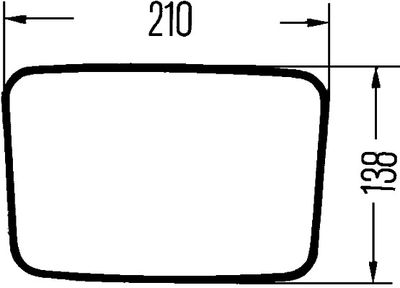 Zijspiegel Links/Rechts (handmatig, flat) past: MERCEDES G-KLASA W460, G-KLASA W461, W462, W463, T1 / T2 601, 602, T2/LN1 04.77-05.18