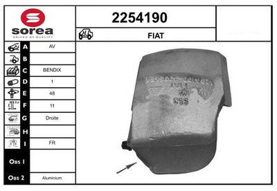 Тормозной суппорт EAI 2254190 для SEAT 127