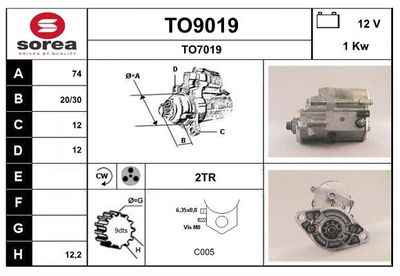 STARTER SNRA TO9019