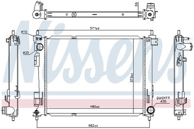 RADIATOR RACIRE MOTOR NISSENS 606734 5