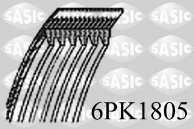 SASIC 6PK1805 Ремень генератора  для NISSAN X-TRAIL (Ниссан X-траил)