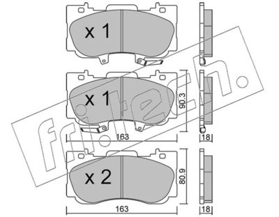 Zestaw klocków hamulcowych, hamulce tarczowe FRI.TECH. 1183.0