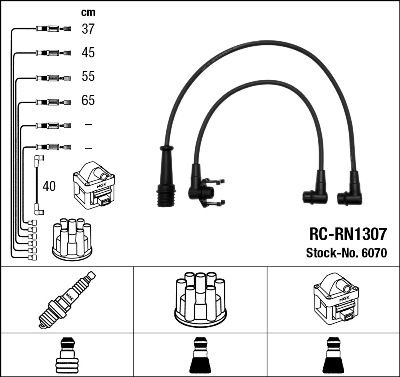 Комплект проводов зажигания NGK 6070 для RENAULT 21