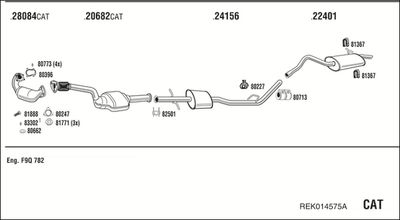 Układ wydechowy WALKER REK014575A