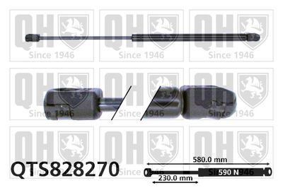QUINTON HAZELL QTS828270 Амортизатор багажника и капота  для PEUGEOT 5008 (Пежо 5008)