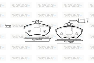 Комплект тормозных колодок, дисковый тормоз WOKING P0343.52 для VW CORRADO