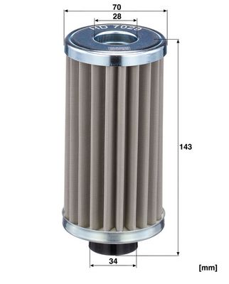 Hydraulisch filter (patroon) past: AEBI TT 60, TT 70 S, TT 90, TT 95, TP 98 BAUMANN 60NP LIEBHERR LTM1030 MANITOU MB30F, 4RM20F, 4RM25F, 4RM30F
