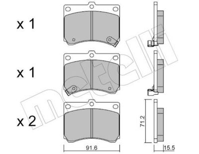 BREMSBELAGSATZ SCHEIBENBREMSE