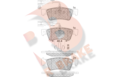 Комплект тормозных колодок, дисковый тормоз R BRAKE RB1815 для VW TOUAREG