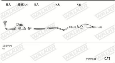 Изпускателна система WALKER VW35204