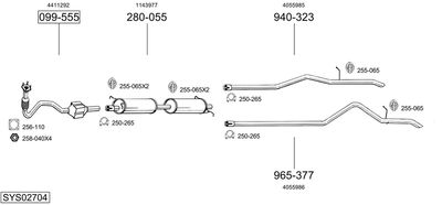 SISTEM DE ESAPAMENT BOSAL SYS02704