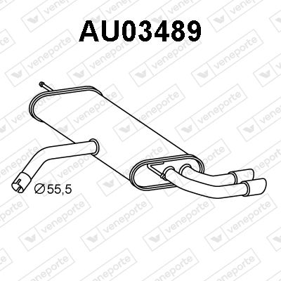 VENEPORTE AU03489 Глушитель выхлопных газов  для AUDI A3 (Ауди А3)