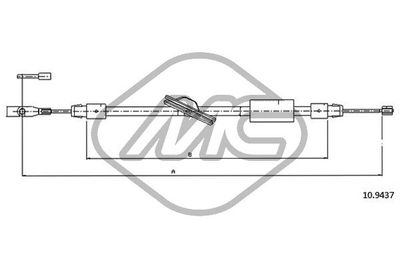 Тросик, cтояночный тормоз Metalcaucho 80976 для MERCEDES-BENZ CLC-CLASS