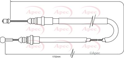 Cable Pull, parking brake APEC CAB1478