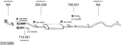 Układ wydechowy BOSAL SYS14586