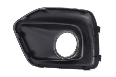 Voorbumper afdekking Voor Rechts (met mistlampgaten, plastic, zwart, certificaat THATCHAM) past: FIAT FIORINO / QUBO 04.16-