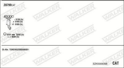 Изпускателна система WALKER SZK000835B