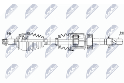 Wał napędowy NTY NPW-BM-156