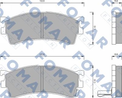 Комплект тормозных колодок, дисковый тормоз FOMAR Friction FO 679881 для HAIMA (FAW) 3