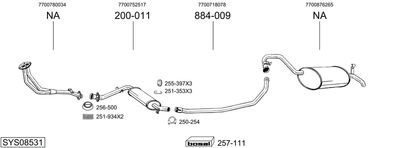 Układ wydechowy BOSAL SYS08531