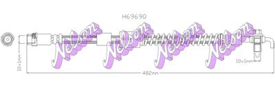 Тормозной шланг KAWE H6969Q для CITROËN DS4