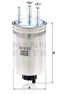 MANN-FILTER WK 829/3 Топливный фильтр  для SSANGYONG REXTON (Сан-янг Реxтон)