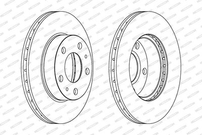 BREMSSCHEIBE FERODO DDF768C 1